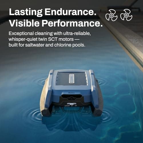 Betta Neo Solar-Powered Robotic Pool Skimmer with App Control & Ultra Long-Range Gateway System, Weather-Adaptive & Scheduled Cleaning, Dual Charging Options, for In-Ground & Above-Ground Pools (Blue)