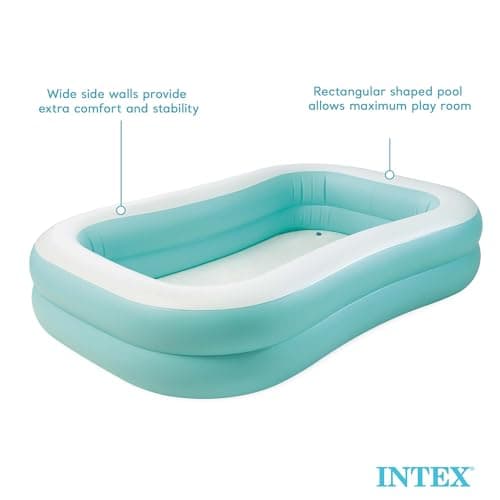 Intex 57181EP Swim Center Inflatable Family Pool: 159 Gallon Capacity – 90" x 60" x 19" – Color May Vary