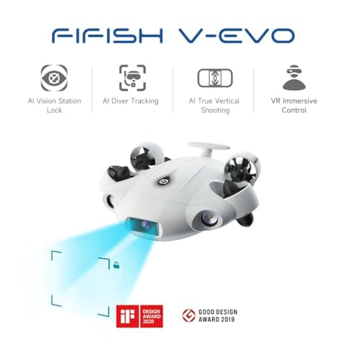 QYSEA FIFISH V-EVO OmniView 4K 60FPS Underwater Drone ROV Standard Package