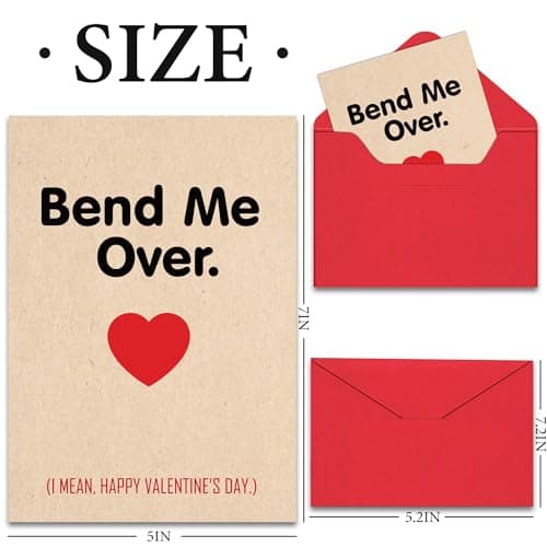 Naughty Husband Valentines Day Card, Bend Me Over Calentines Day Card for Him Boyfriend Husband Fiance, Raunchy Husband Valentines Card from Wife, Funny Valentines Gifts for Men