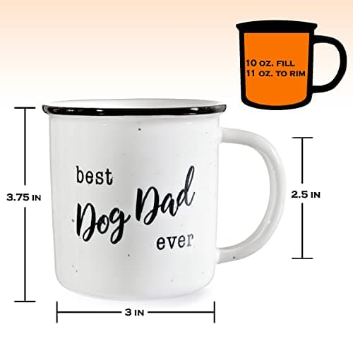 MAINEVENT Best Dog Dad Mug 11 Ounce, Dog Dad Coffee Mug, Best Doggy Father Ever Gift, Doggy Daddy Cup, Novelty Coffee Cup