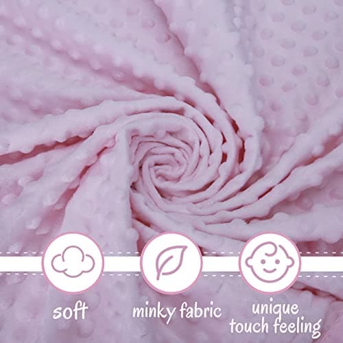 Pro Goleem Loveys for Babies Bunny Security Blanket Baby Girl Gifts Newborn Soft Pink Lovie for Infant and Toddler Snuggle Toy Stuffed Animal, Pink 16 Inch