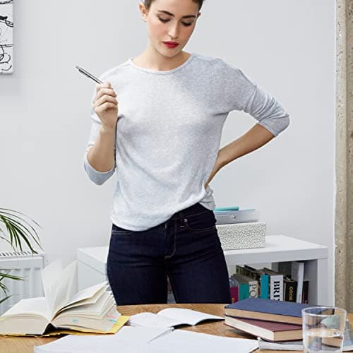 Parker Jotter Ballpoint Pen, Stainless Steel with Chrome Trim, Medium Point, Blue Ink - Smooth Writing, Sleek, Polished, Professional, Desk Essentials