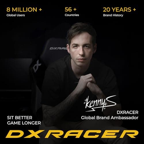 DXRacer Master XL Video Gaming Chairs for Adults, Ergonomic Reclining Computer Gaming Chair, Racing Style Height Adjustable (EPU Leatherette, Black Line)