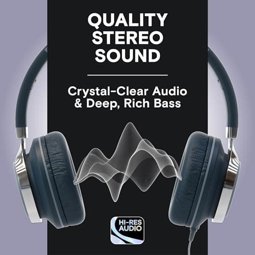 ARTIX CL750 USB C Wired Headphones with Mic & Volume Control Noise Isolating for iPhone 15-17, Samsung Computer Earphones Wired, On-Ear with Wire, Plug in and Play