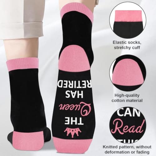 Juesly Retirement Gifts for Women, Funny Socks Retirement Gifts for Woman Box Ready for Present B0F128HDDQ