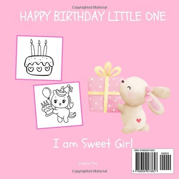 I am Three Birthday Coloring Book for Girls: Gift for 3 Year Old Kids | Big and Easy Designs to Color | Cake Animals Balloons B0D8B3G5GB