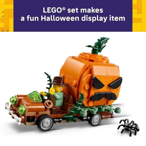 Building Toys for Boys & Girls, Ages 8+, Halloween Decor & Craft, 177 pieces, Gift for Kids LEGO Jack-O'-Lantern Pickup Truck 40822 B0FMPL53NT
