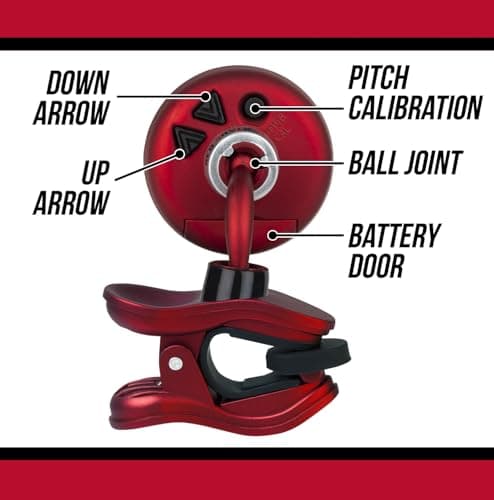 Snark Silver Snark Chromatic Tuner, Red (SIL-RED)