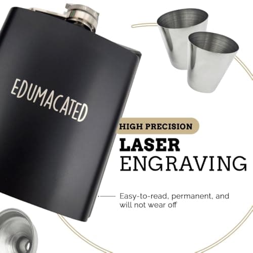 College Graduation Gifts Men 2025, Masters Degree Graduation Gifts, Funny Grad 2025 Present, Adult Graduate Gift Men, Brother Grads Gifts, Nurse Grads Gifts for Women, Edumacated Funny Flask