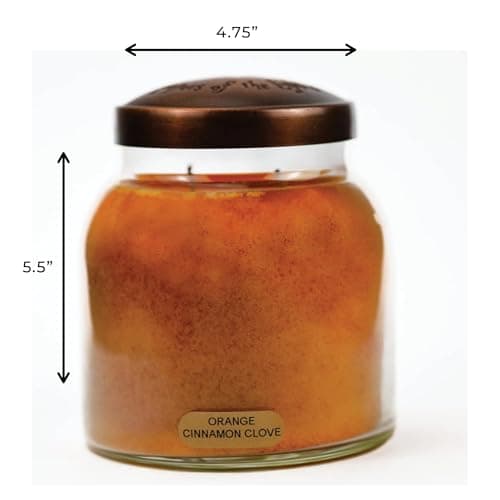 A Cheerful Giver — Orange Cinnamon Clove - 34oz Papa Scented Candle Jar with Lid - Keepers of the Light - 155 Hours of Burn Time, Gift for Women, Orange B005S4LKNO