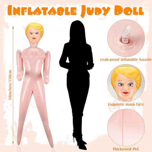 Liliful 59 Inch Blow up Doll Inflatable Life Size Funny Gag Gift for Bachelors Halloween Party Accessories Props Decoration(Cassie)