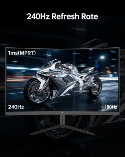 KTC 24 Inch Curved 240Hz Gaming Monitor, FHD 1500R Curved Computer Monitor 1080P, 3000:1 Contrast, Adaptive Sync, HDR, MPRT 1ms, HDMI DisplayPort, Low Blue Light, Tilt, VESA Mount, H24S17P