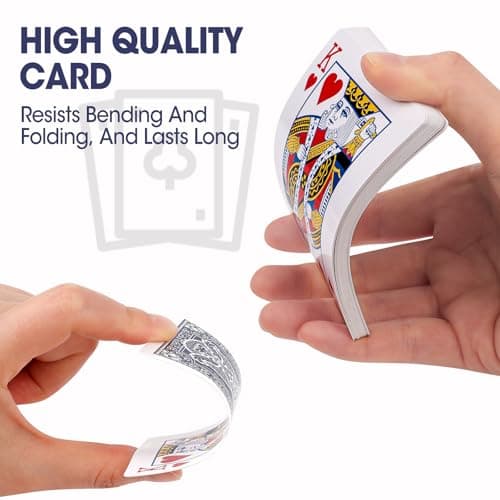 Playing Cards, 26 Decks of Cards Bulk Standard Size Poker Cards, Perfect for Classic Card Games, Party Games, Blackjack, Card Games for Families & Magic Performances (Red/Blue)