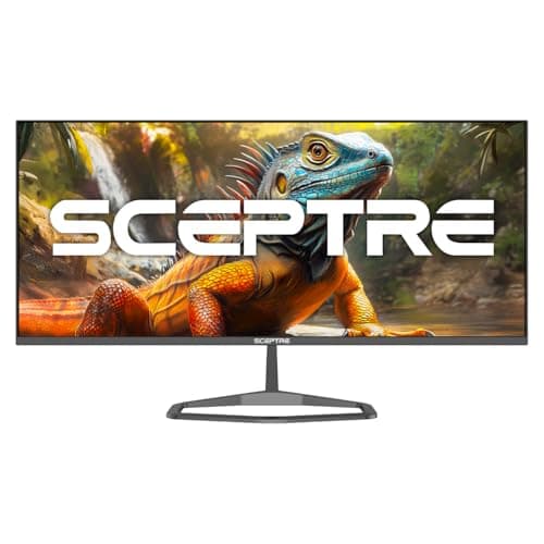New! Sceptre 34-inch Prime Monitor 3440 x 1440 up to 115Hz 103% sRGB DisplayPort HDMI Build-in Speakers, Machine Black 2026 (E345W Series)