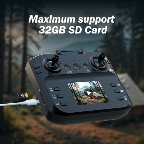 F417PRO Drone with Camera 1080P for Adults Kids, Mini Drone with Screen, Adult Drone, Dual 90° Lens, LED Lights, Optical Flow, Modular Battery, Beginner Drone, One Key Start, Headless, 3D Flip, Case
