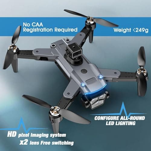 Drone with Camera for Beginners and Adults 4K, Foldable Remote Control Quadcopter, Altitude Hold, One Key Start, 3D Flips, 2 Batteries