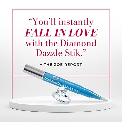 CONNOISSEURS Diamond Dazzle Stik - Portable Diamond Cleaner for Rings and Other Jewelry - Bring Out The Sparkle in Your Diamonds and Precious Stones