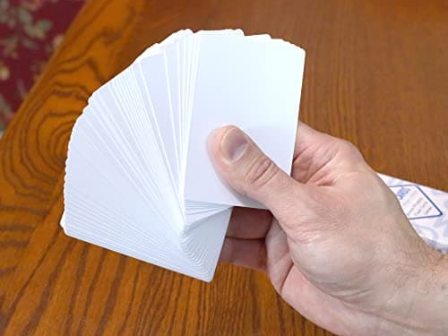 Regal Games 208 Blank Playing Cards to Write On - Custom Blank Deck of Cards - (2.5" x 3.5") Cardstock White Poker Size - 4 Packs x 52 Cards