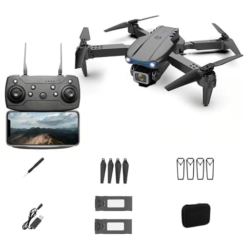 E99 Drone With Camera, Foldable RC Quadcopter Drone,Remote Control Drone Toys For Beginners Men's Gifts Indoor And Outdoor Affordable UAV Christmas Halloween Thanksgiving Gifts