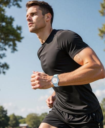 SOCICO Watch for Men Women Big Face Classic Analog Quartz Sports Backlight Unisex Waterproof Nurse Watch for Medical Army Military Time with Second Hand Easy to Read Casual Wristwatch