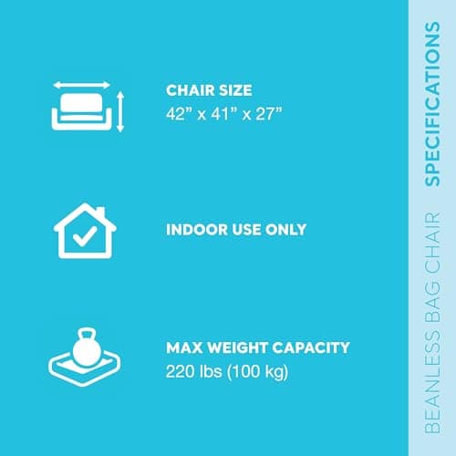Intex 6 Pack Inflatable Beanless Bag Chair, Portable Blowup Lounge Seating, Gray
