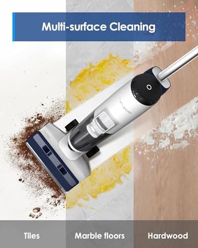 Tineco iFLOOR 5 Breeze Complete Wet Dry Vacuum Cordless Floor Washer, One-Step Cleaning for Hard Floors, Edge Clean, Auto Self-Cleaning, Lightweight & Cordless Design