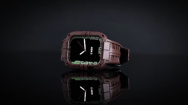 T-ENGINE Rugged Watch band Compatible with Apple Watch Series 9 Band for 45mm 44mm 42mm SE 9/8/7/6/5/4/3 for Men (45mm/44mm/42mm, Black)