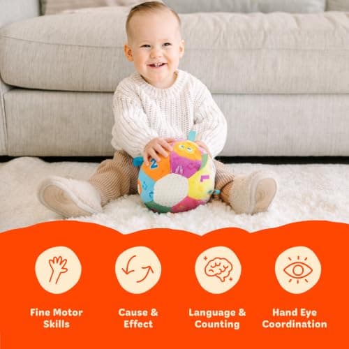 Move2Play, Interactive Baby Ball with 30+ Sounds & Songs | Toys for 1 Year Old Boys & Girls | Baby Toys 6-12+ Months | Musical Crawling Ball for Toddlers 1-3 | 1st Birthday Gift B086XK4PL7