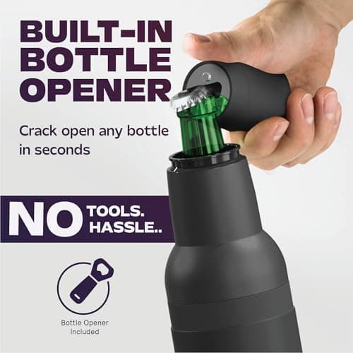 Asobu Frosty Beer Holder,2 Go Vacuum Insulated Double Walled Stainless Steel Beer Can and Bottle Cooler with Beer Opener, Bpa Free, Fits Standard 12oz, Ice Cold for Hours, Great Gift for Beer Lovers