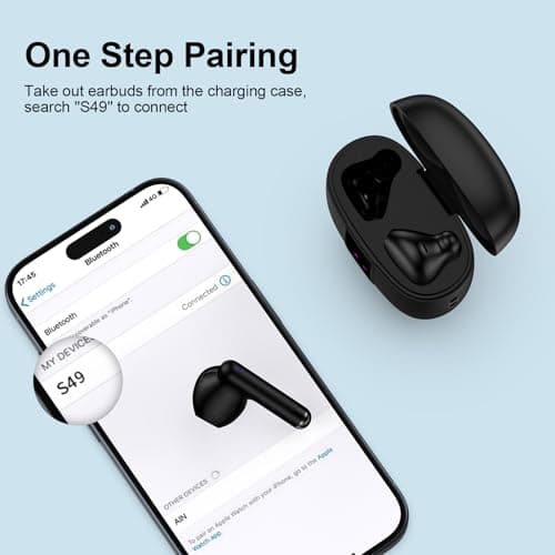 for iPhone 17 Pro Max Air, Earbuds Wireless Earphones for iPhone 16e, 16, 16 Pro Max, 16 Pro, 16 Plus, Bluetooth 5.3 Headphones Ear Buds Headset for 15 14 13 12 11 Mini SE XR X XS Max 8 7
