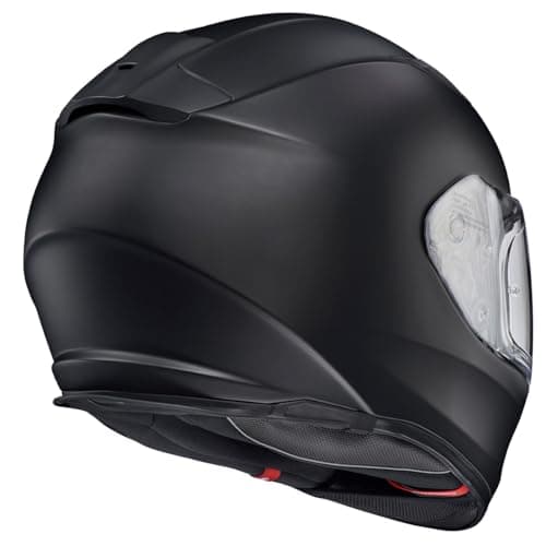 ScorpionEXO Ryzer Full Face Motorcycle Helmet with Pinlock Ready Shield with Integrated Speaker Pockets DOT ECE Approved Solid (Matte Black - X-Large)