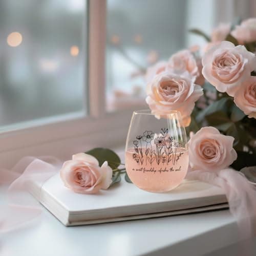 5 oz Scratch-Resistant Wine Glass, Dishwasher safe,Friendship Gifts for Women, Bestie Birthday Present Best Friend Birthday Gifts for Women,A Sweet Friendship Refreshes the Soul B0FHWDT7LB