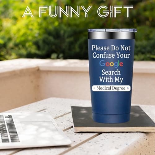 Christmas, Appreciation, Doctors Day Gifts for Doctors, MD, Residency, Physician - Funny Gift for Doctor Male, Female BIRGILT Doctor Gifts for Men, Women - 20 oz Medical Degree Tumbler Cup B0GWWGFWZD