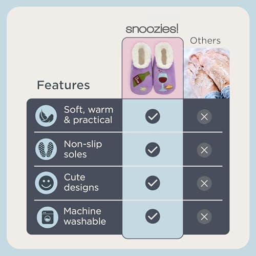 Snoozies Wine Slipper Socks for Women B08HCLL1LT