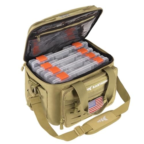 KastKing Karryall Fishing Tackle Bags with 4 * 3600 Tackle Trays - Saltwater & Freshwater Fishing Gear Storage