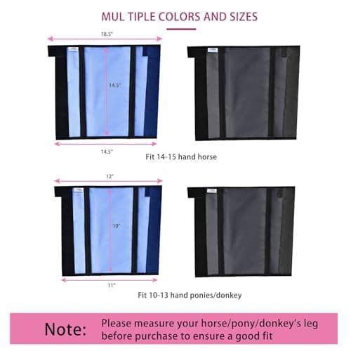 Fornyk Mesh Horse Fly Boots Set of 4, Non-Slip Horse Leggings, Loose Fitting Fly Boots for Horses, Breathable Adjustable Leg Wraps, Reduce Stomping & Stay Up, Not Sag, No Rub