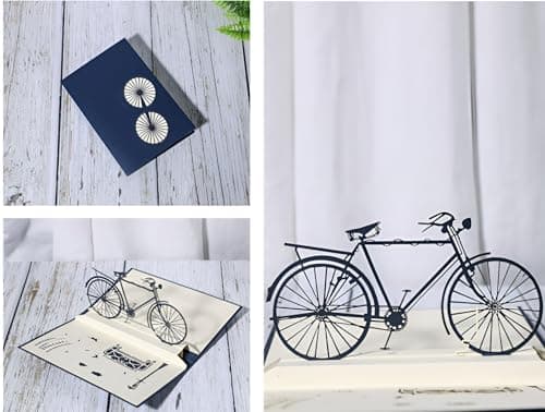 Pop up Card for Birthday Anniversary Thank You Retirement Travel Graduation Bon Voyage-Bicycle Card for Cyclist B0DSKY6PGH