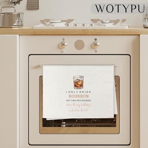 Bourbon Gifts Kitchen Bar Towels, Gifts for Whiskey Lovers Dish Tea Towel, Bourbon Lover Decorative Hand Towels for Kitchen Bar Cart Decor, 16x24 Inch B0FNDNMVDV