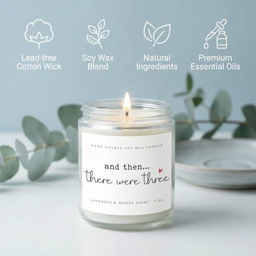 New Mom Gifts, Postpartum Gift for Moms, Gift for New Moms After Birth, New Parents Gifts for Couple, First Time Mom to Be - Lavender Scented Candle 7oz B0FG26C97G
