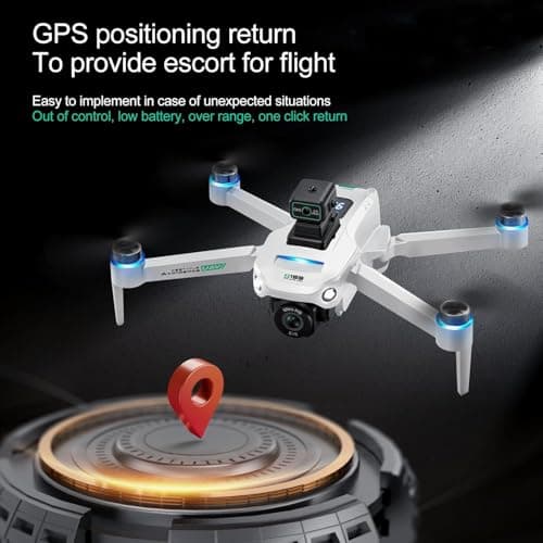 4K GPS Drone with Camera for Adults - 5G Remote Controller with 5.9 Inch Screen,Under 249g,Obstacle Avoidance, 60 Min Flight, Foldable Drone for Adults Beginners.(white)