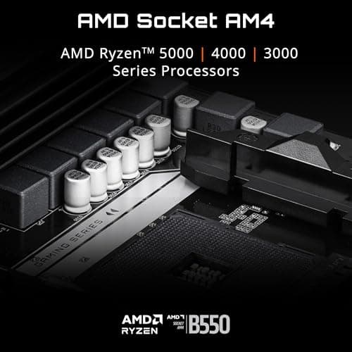 GIGABYTE B550 Eagle WIFI6 Motherboard, Supports AMD AM4 Ryzen 5000 Processors, ATX, DDR4, 2X M.2, PCIe 4.0, WIFI6, 1GbE LAN, EZ-Latch