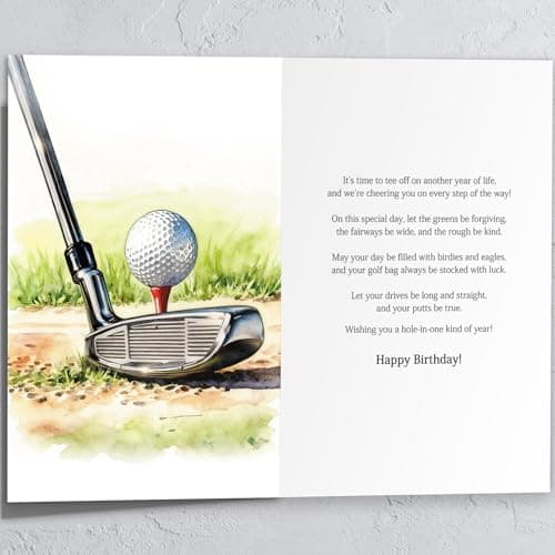 Funny Golf Birthday Card for Men Women, Happy Birthday Gift for Golfer, Golf Birthday Card Gifts for Dad Husband Boyfriend Brother Friend