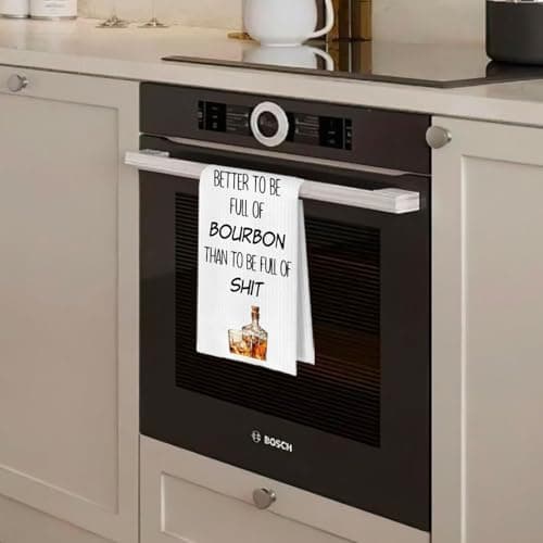 Funny Whiskey Kitchen Towels 16x24 Inch, Bourbon Gifts for Men Women Decorative Hand Towels, Alcohol Lovers Gifts Dish Tea Bar Towel for Kitchen Bar Cart Decor