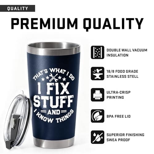 Gifts for Men, Dad for Christmas, Fathers Day - Dads Birthday Gift Ideas, Gifts for Dads from Daughter, Son - Cool Mens gifts Ideas, Mens Birthday Gift Ideas - Stainless Steel Men Tumbler 20Oz B0FS22TCHH