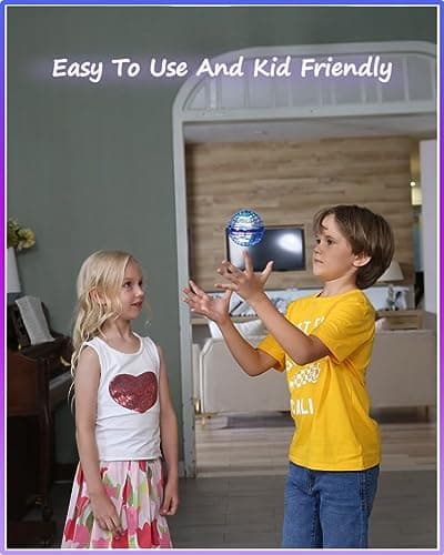 ATHLERIA Pink Flying Orb Ball Toys,Hand Operated Drones for Kids,Cool Gadgets Light Up Cosmic Globe Spinning Glow in The Dark,Christmas Birthday Gift Ideas Toys for Teen Girls Age 6 7 8 9 10+