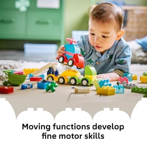 Building Toys for Boys & Girls, Ages 1.5+, Develops Fine Motor Skills, Learning Playset, 42 Pieces, Gift for Toddlers LEGO DUPLO My First Creative Vehicles 10474 B0FMS6DY4Q