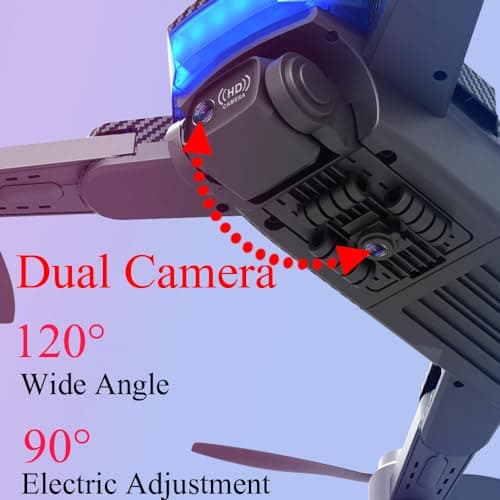 Lozenge Drones 360° Obstacle Avoidance Brushless Drones with Camera for Adults 4K GPS Smart Follow Auto Return Long Battery Life Quadcopter Big Size L900 HJ90 3 Battery Black Carbon Fiber Pattern