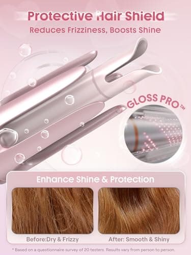 SHEGLAM Automatic Curling Iron (Pink, 1.25 inch) B0G2C48SRB