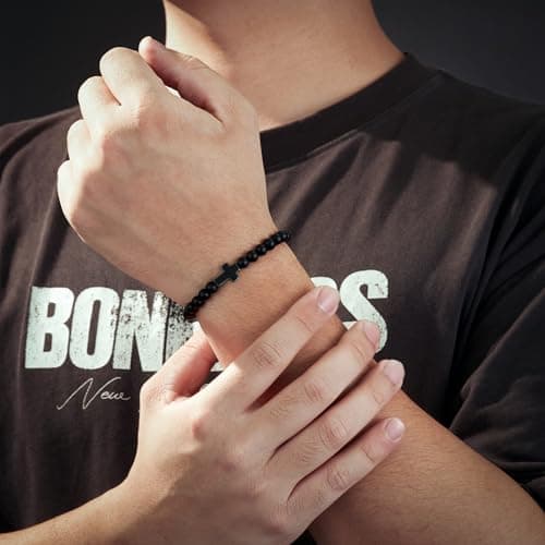 Gift for Easter, Christmas, Birthday, Valentines Day ... Tarsus Cross Bracelet for Men Teens, Fashion Jewelry Christian Gifts B0FNM7D3ZP
